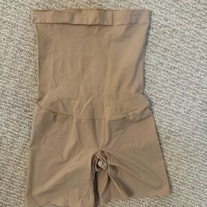 SPANX High-Waisted Tan Shapewear Shorts